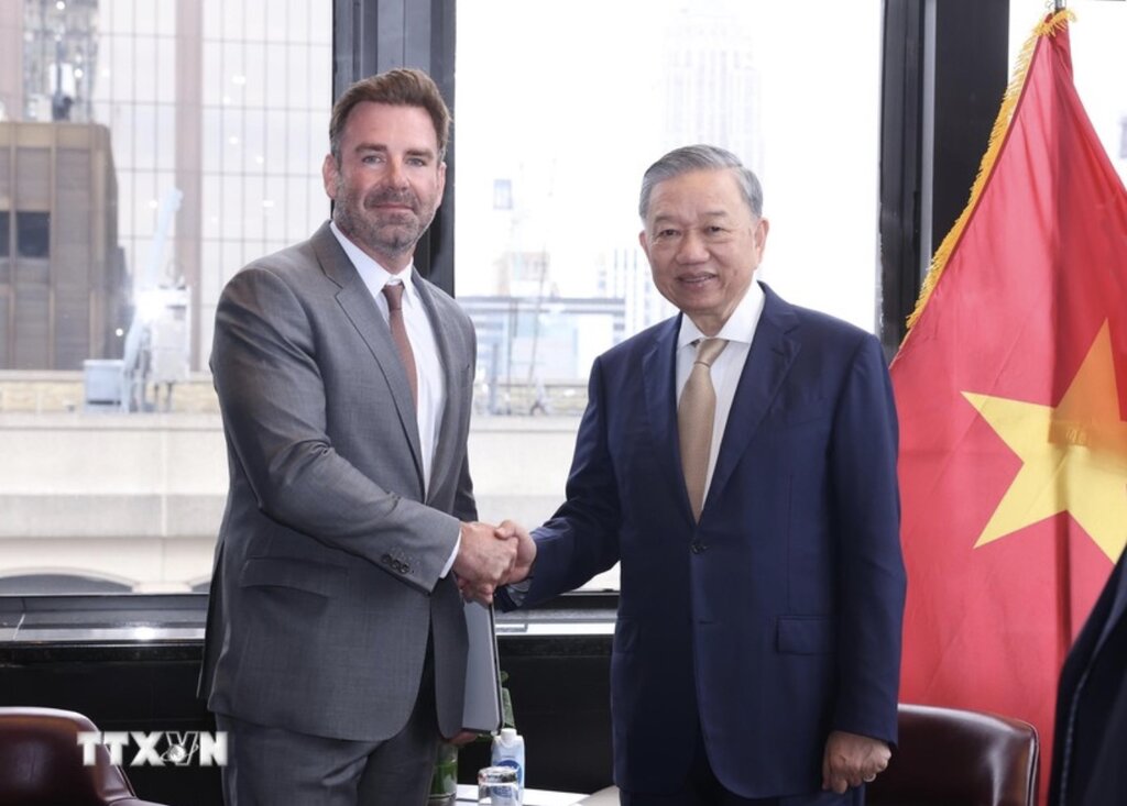 Cho biết vừa qua Việt Nam đã thành lập Tổ công tác triển khai hợp tác với Tập đoàn Apple, Tổng Bí thư, Chủ tịch nước Tô Lâm hy vọng đây sẽ là cơ chế hợp tác hiệu quả, mang lại lợi ích thiết thực cho cả hai bên trong thời gian tới. Ảnh: TTXVN