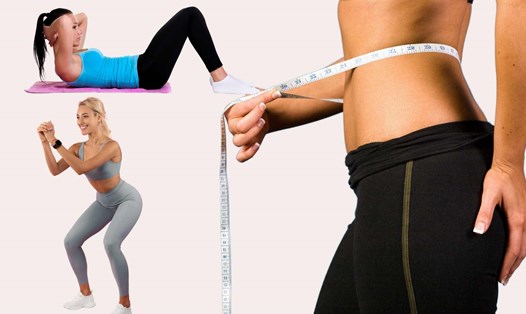 Gợi ý bài tập 7 phút buổi sáng giúp giảm cân cấp tốc. Ảnh đồ họa: Tuệ Nhi