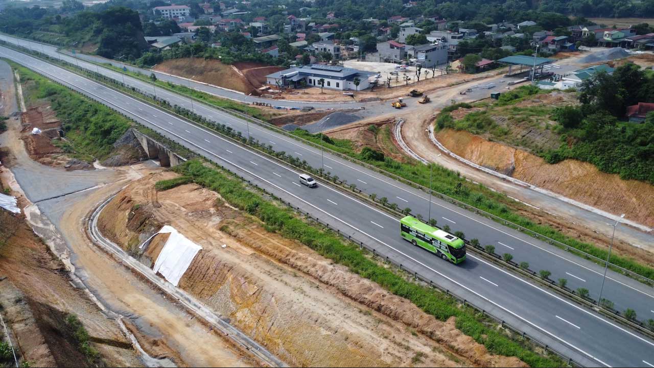 Image of the intersection with a total investment of more than 300 billion VND in Yen Bai. Photo: Tran Bui