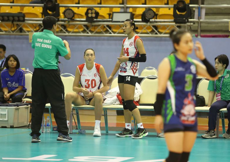 Cầu thủ ngoại Elena Samoilenko của Hóa chất Đức Giang Lào Cai. Ảnh: Nakhonratchasima QminC VC