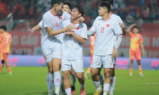 U20 Việt Nam gặp U20 Guam tại vòng loại U20 châu Á 2025. Ảnh: Mai Hương