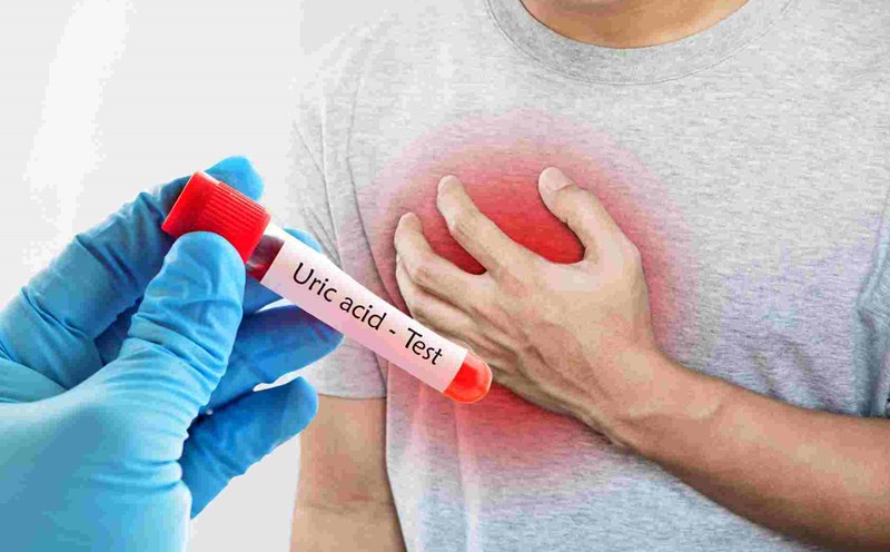 How does high uric acid level affect cardiovascular disease?