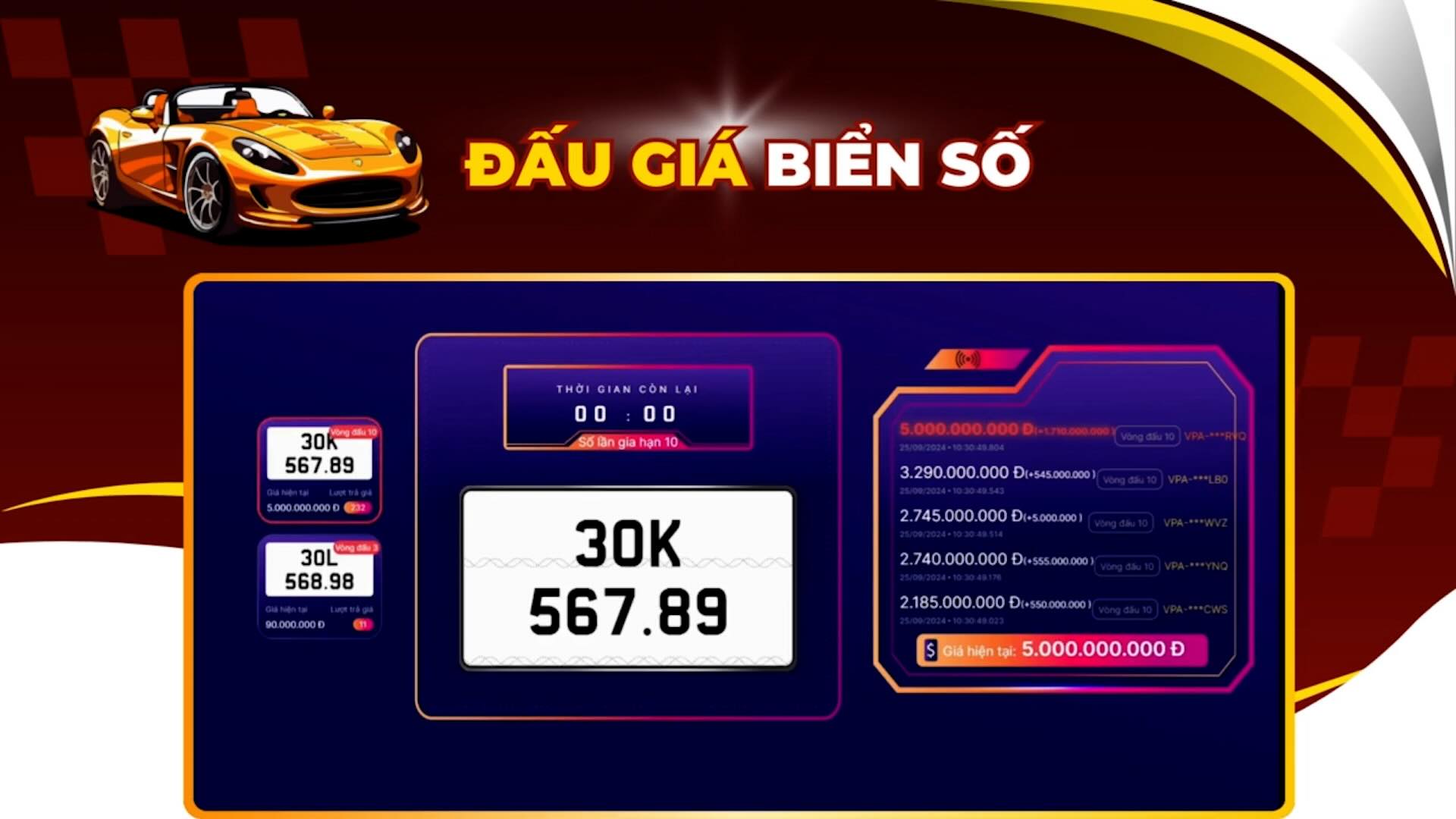 The moment the license plate 30K-567.89 reached the 5 billion milestone