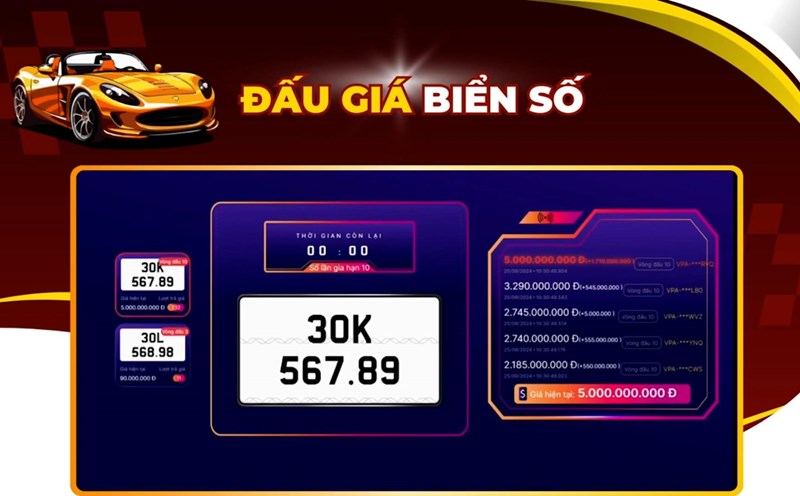 The moment the license plate 30K-567.89 reached the 5 billion milestone