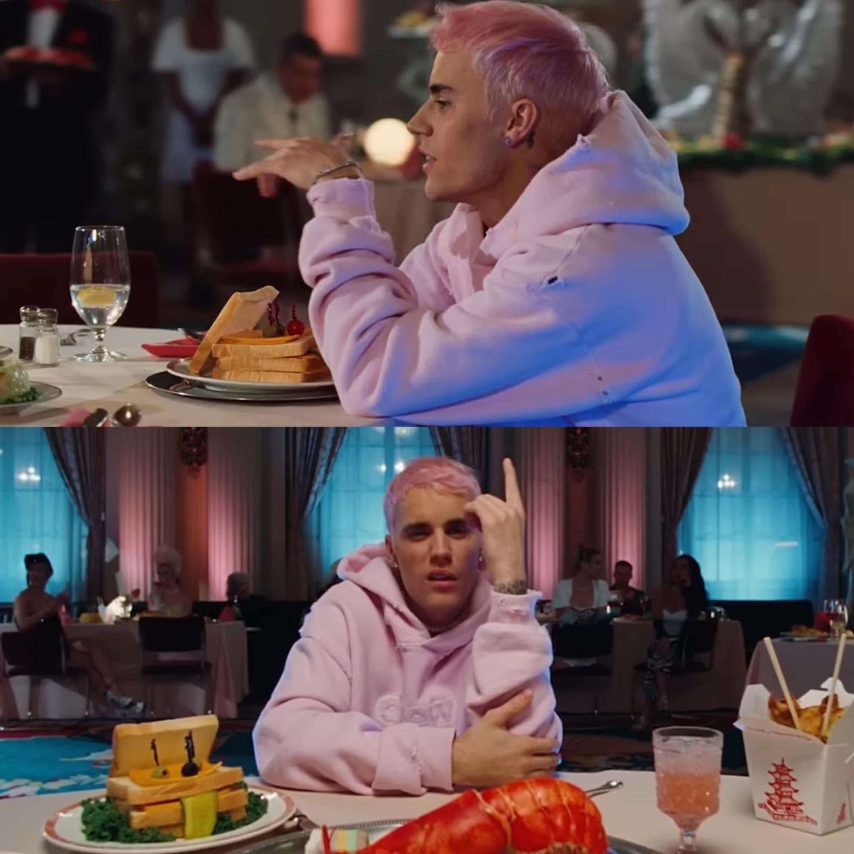 The change of the cherry on Justin Bieber's plate. Photo: Cut from MV