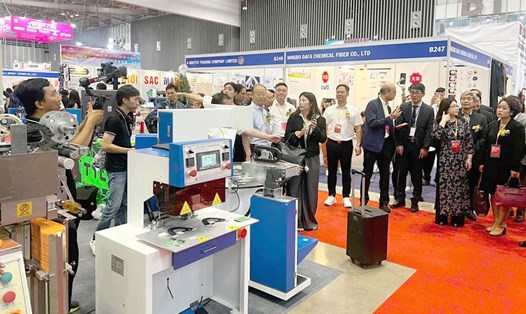 Triển lãm Quốc tế về máy móc thiết bị công nghiệp Ngành Dệt & May Việt Nam – VTG 2024 diễn ra từ 25-28.9.2024 tại TPHCM. Ảnh: DN cung cấp