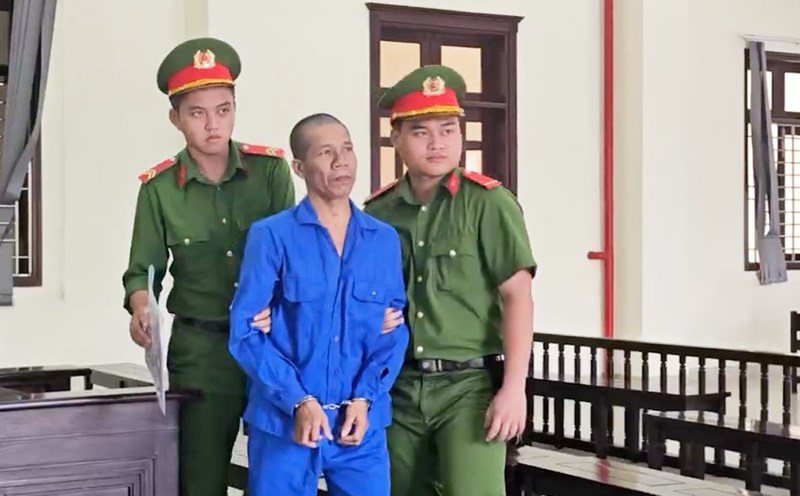 Murderer in Long An province. Photo: Ta Quang