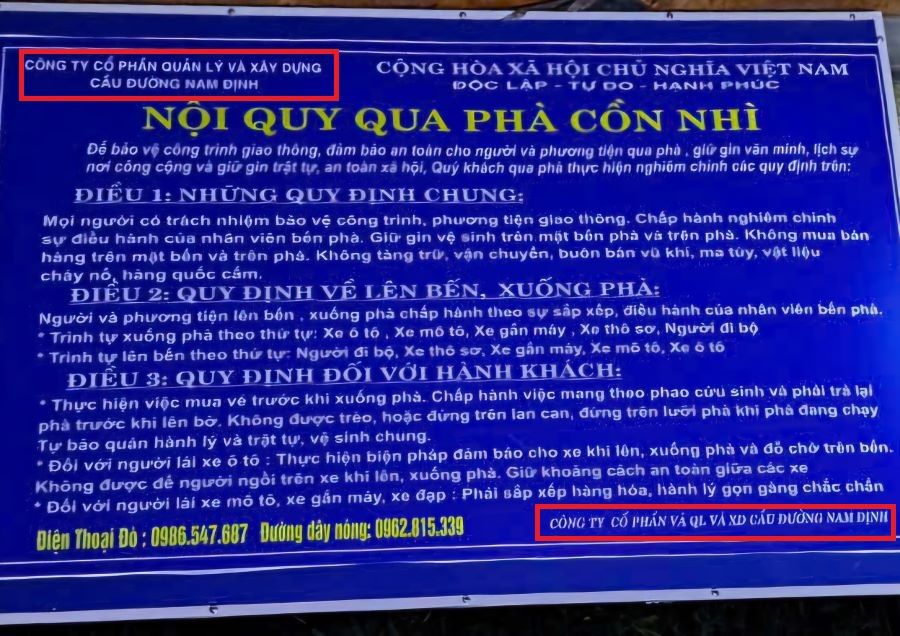 Bến đò Cồn Nhì tự xưng bến phà, mạo danh