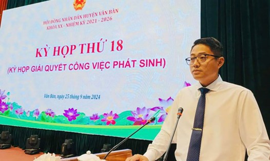 Tân Chủ tịch UBND huyện Văn Bàn (Lào Cai) Ngô Hoài Linh. Ảnh: Tài Khuyên