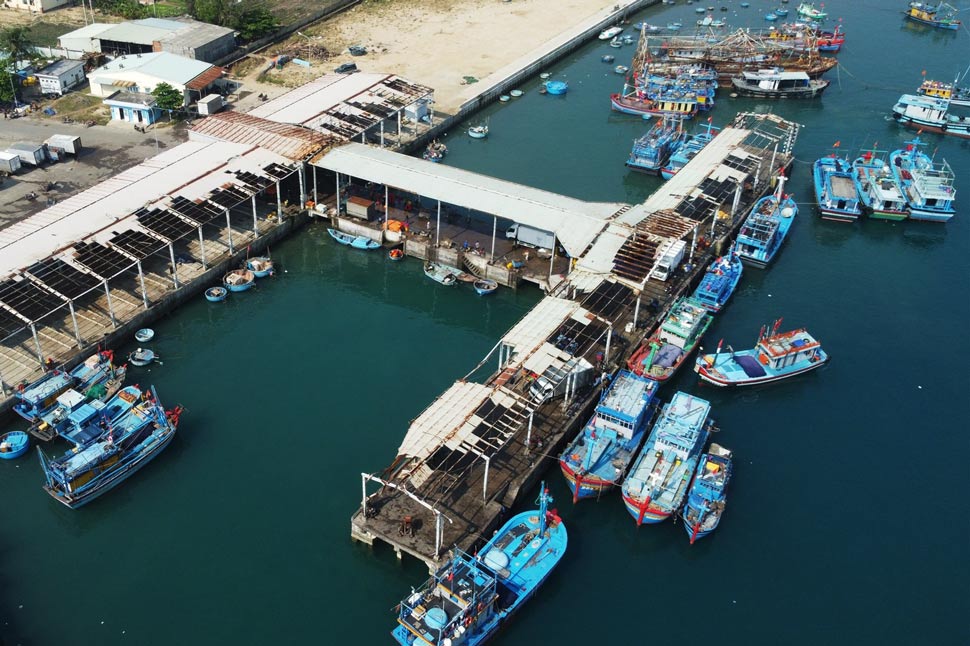 Image of the degraded De Gi fishing port (Cat Khanh commune, Phu Cat district, Binh Dinh). Photo: Hoai Luan