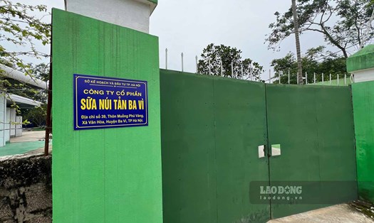 CTCP sữa Núi Tản Ba Vì đóng cửa, tạm dừng sản xuất. Ảnh: Nhóm PV.