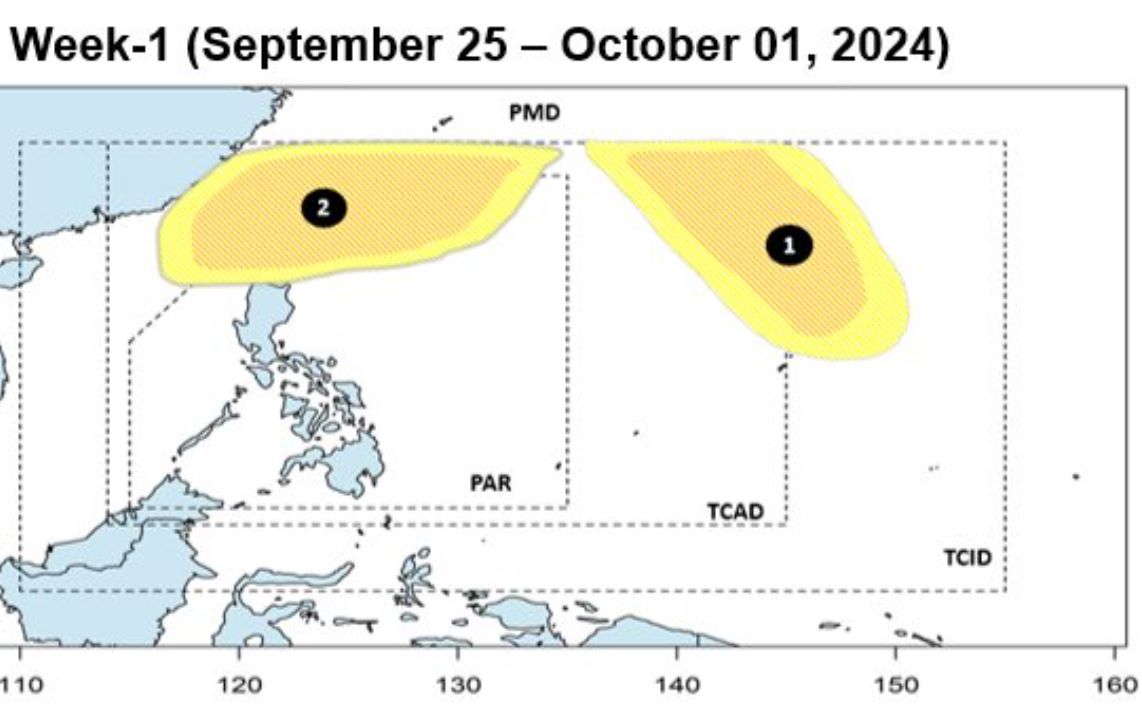 Du bao ap thap tuan tu 25.9 den 1.10.2024. Anh: PAGASA