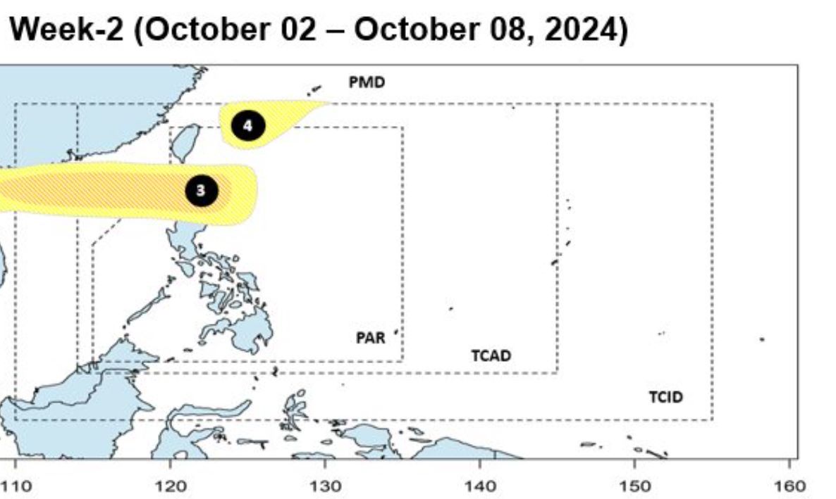 Du bao ap thap tuan tu 25.9 den 1.10.2024. Anh: PAGASA