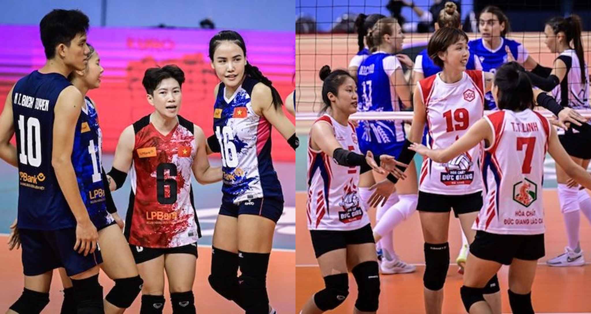 LPB Ninh Bình gặp Hóa chất Đức Giang Lào Cai tại tứ kết giải bóng chuyền châu Á 2024. Ảnh: AVC