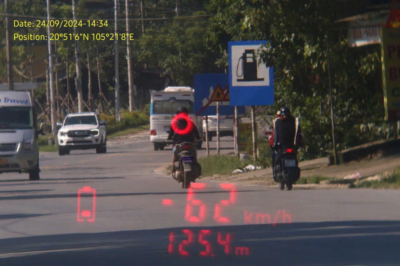Motorbikes were fined in Hoa Binh. Photo: Hoa Binh Police