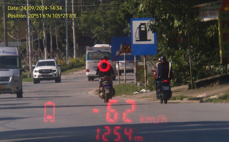 Motorbikes were fined in Hoa Binh. Photo: Hoa Binh Police