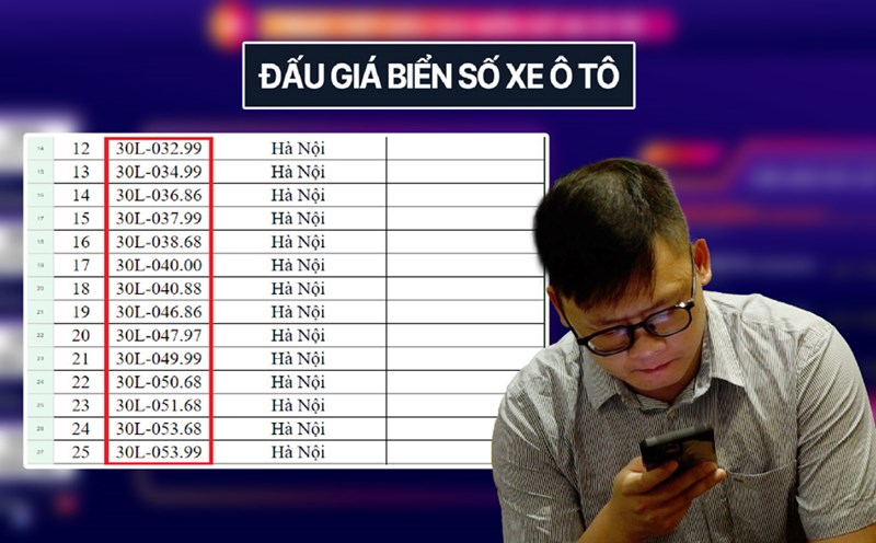 Thousands of super cool license plates are auctioned. Photo: Hai Danh