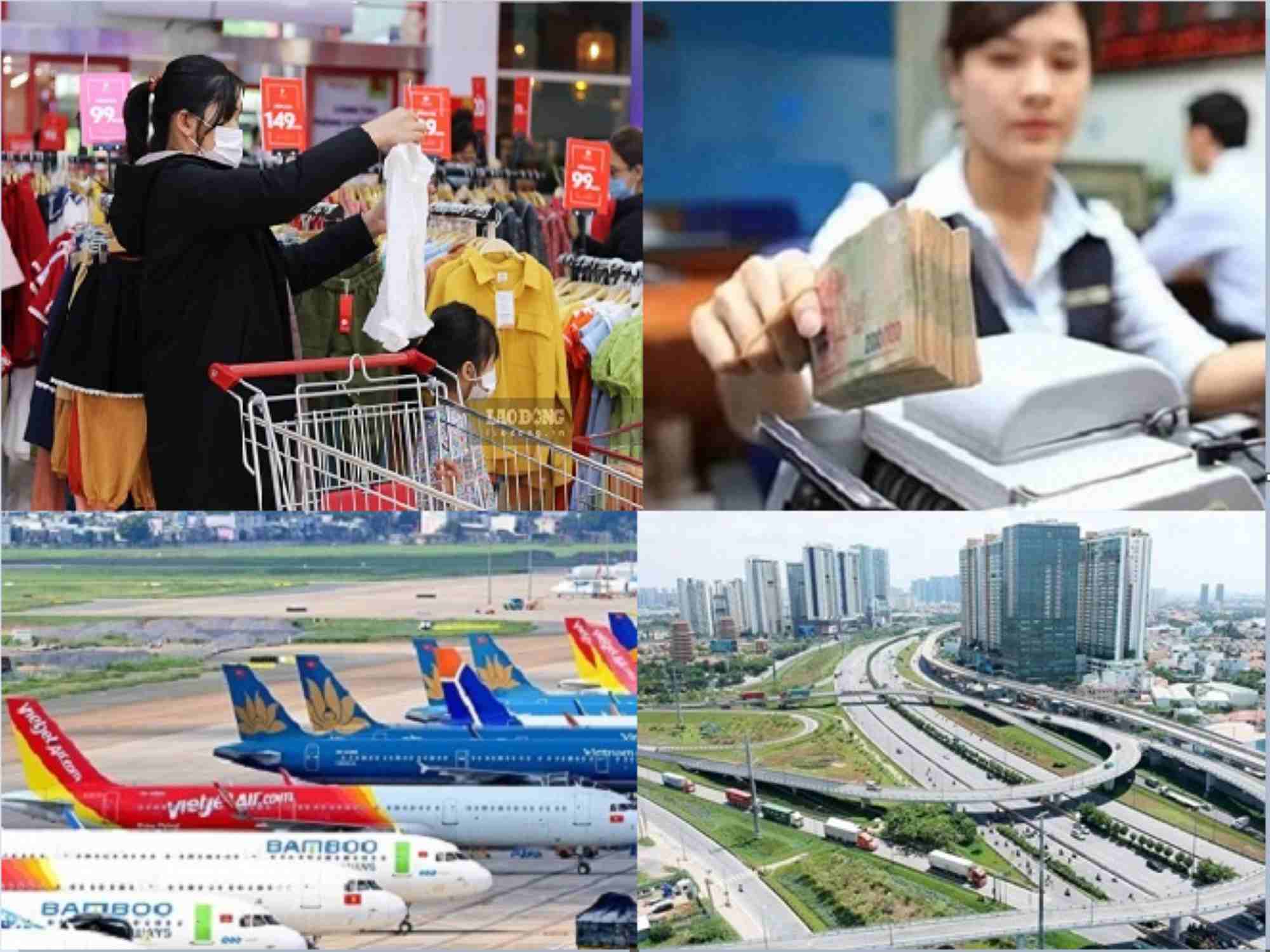 Banking, retail, aviation, and public investment are sectors forecast to grow positively in the final months of the year. Photo: Luc Giang