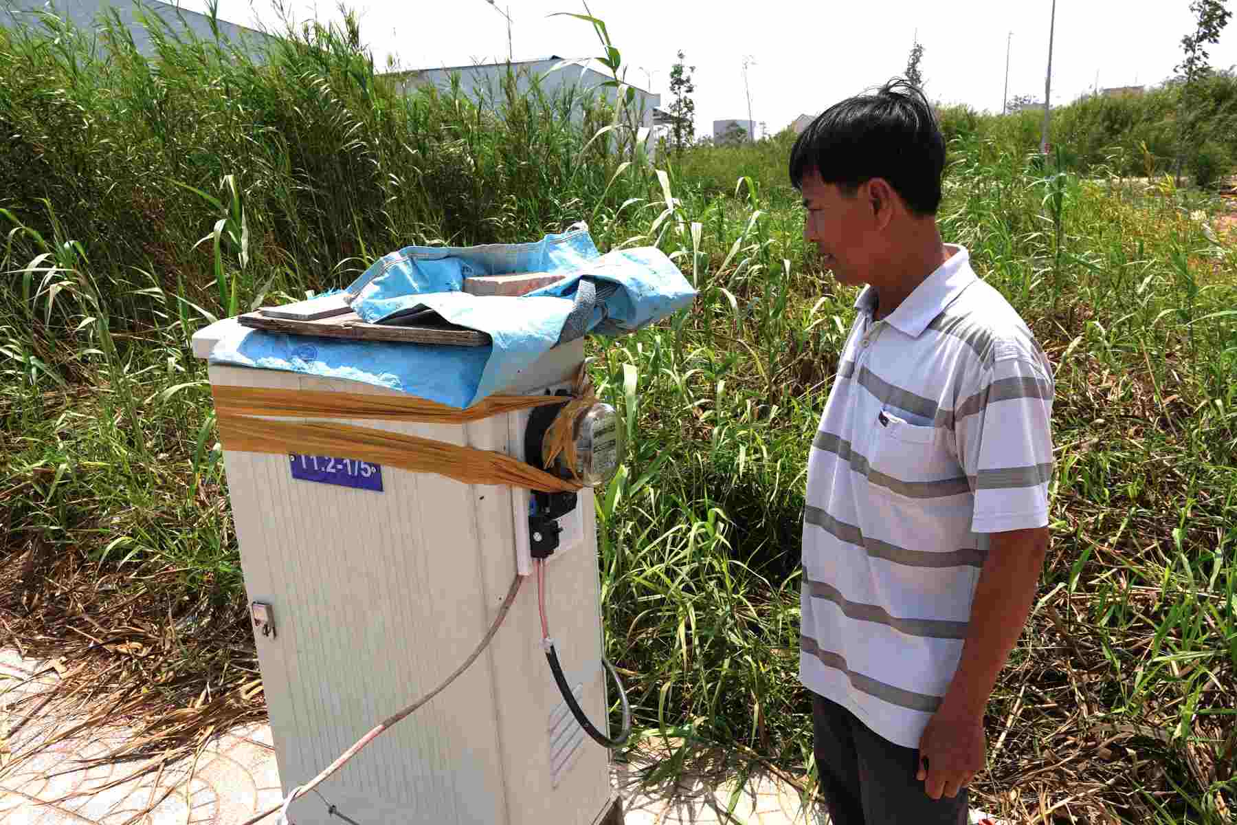 Nha ong Le Van Luc bi anh huong toan bo dien tich dat khoang 3.000m2 boi du an duong cao toc nhung gia dat tai dinh cu qua cao. Anh: Yen Phuong