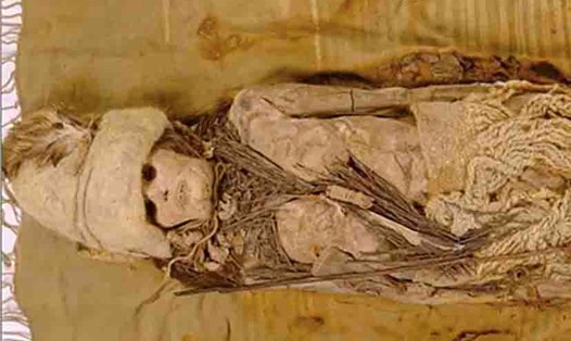 Xác ướp 3.600 tuổi được khai quật tại Trung Quốc. Ảnh: Tiến sĩ Wenying Li