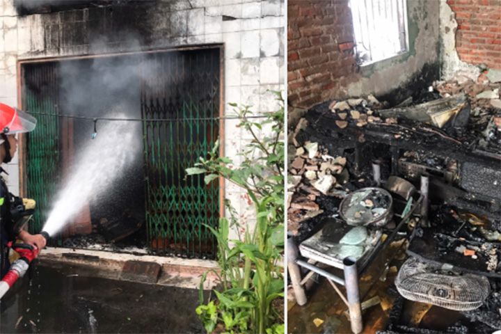 Fire scene. Photo: Hai Phong Police