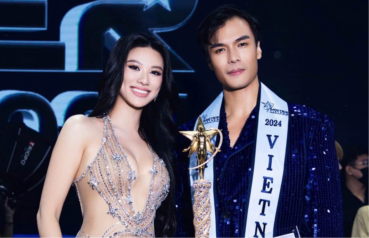 Runner-up Kim Duyen and Nguyen Manh Lan. Photo: NVCC