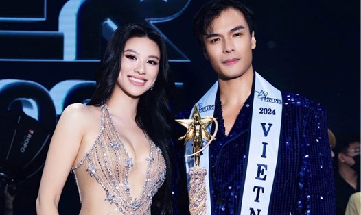 Á hậu Kim Duyên và Nguyễn Mạnh Lân. Ảnh: NVCC