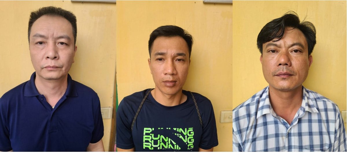 Cơ quan điều tra Công an tỉnh Quảng Ninh đã ra lệnh tạm giam đối với Lê Vũ Tùng Lâm, Đỗ Văn Tuấn, Phạm Văn Phong. Ảnh: Công an Quảng Ninh