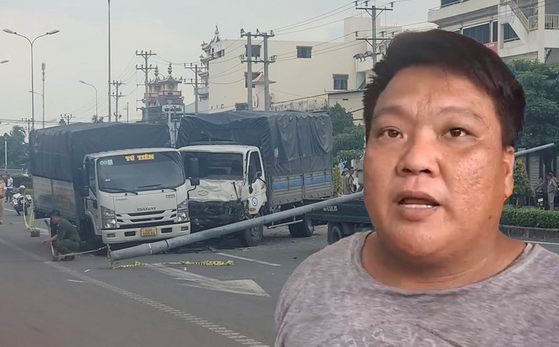 Mr. Nguyen Ngoc Thong (34 years old, Tra Noc ward, Binh Thuy district, Can Tho city) - witness of the incident. Photo: Ta Quang