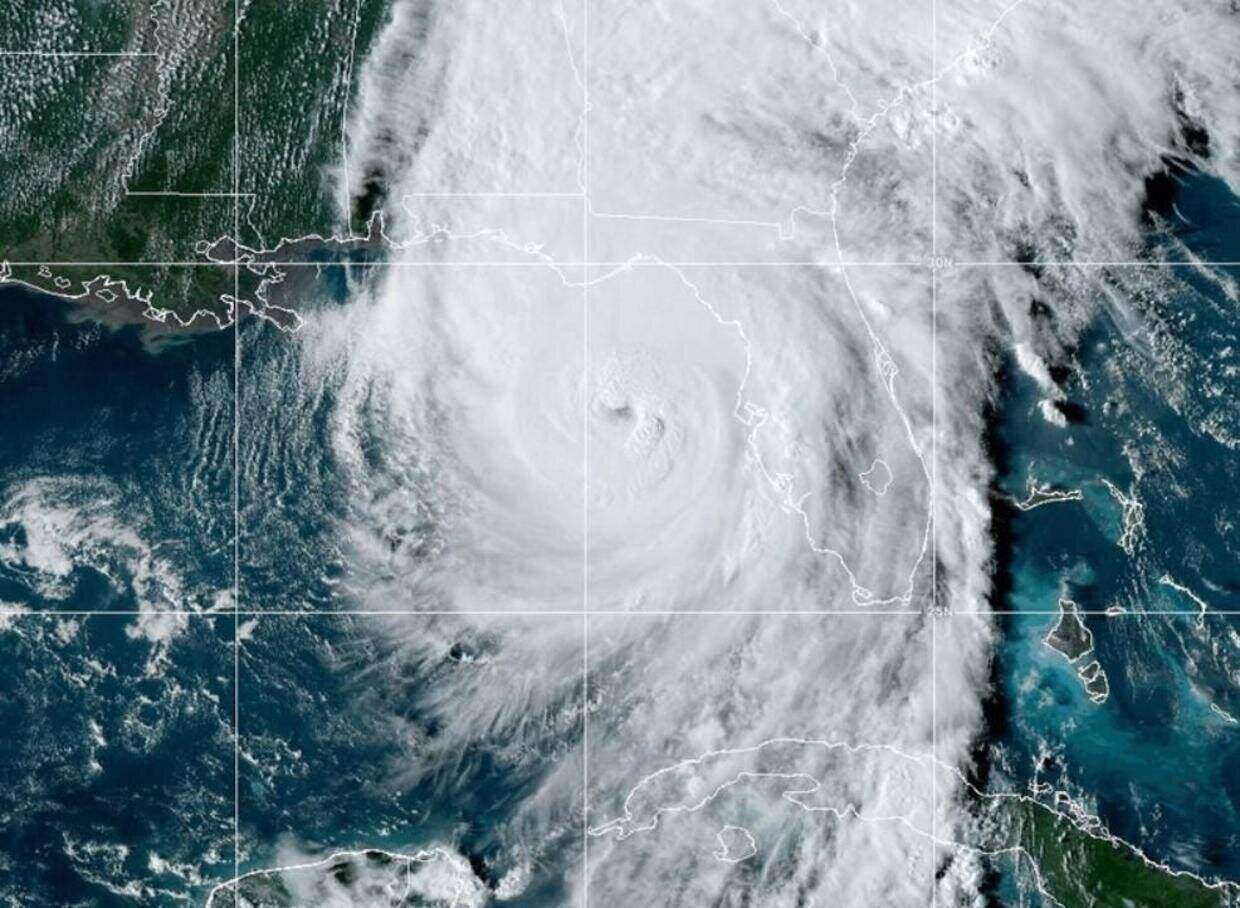 Satellite image of the eye of Hurricane Helene. Photo: NOAA