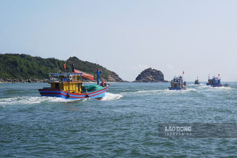 Tàu cá ngư dân Bình Định vươn khơi đánh bắt. Ảnh: Hoài Luân