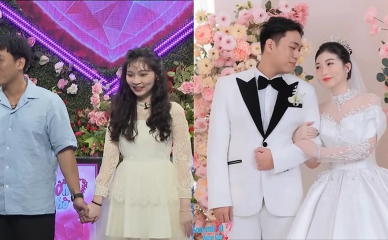 The couple got married after participating in "You want to date". Photo: Producer.