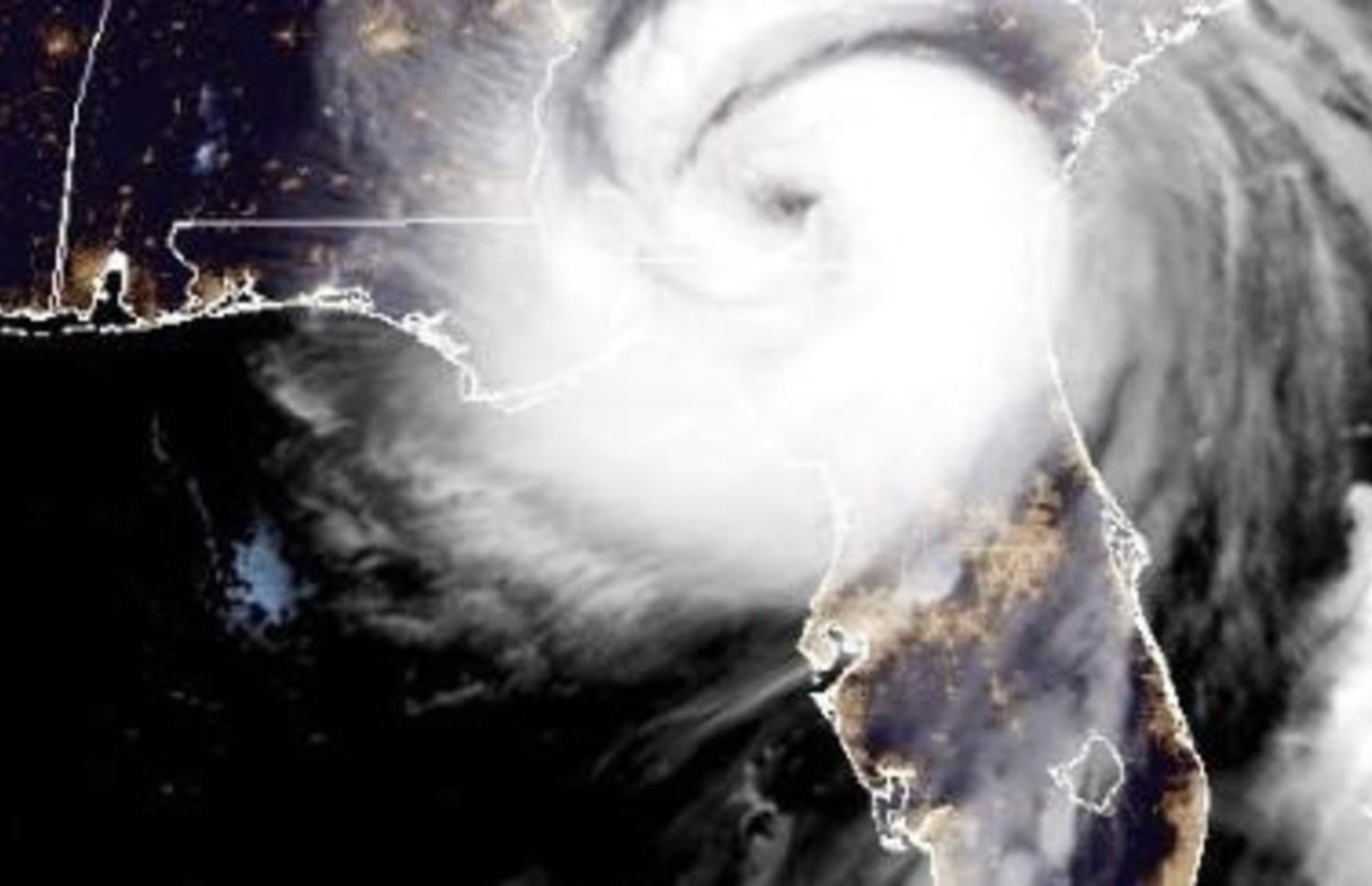 Satellite image of Hurricane Helene 2 hours after making landfall in the US. Photo: NOAA