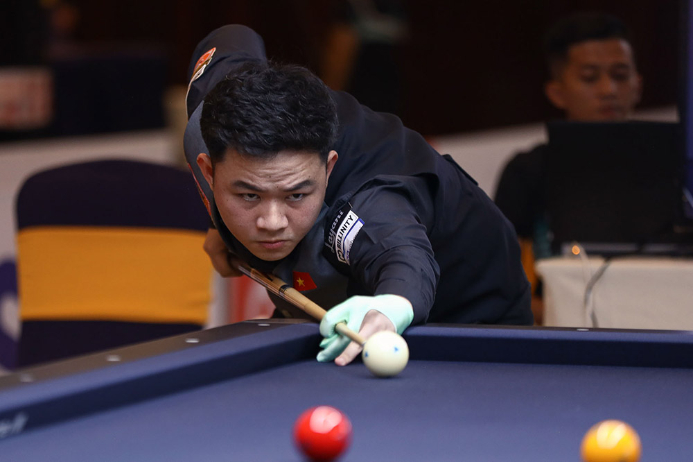 Bao Phương Vinh dừng bước ở giải billiards carom 3 băng vô địch thế giới (World Championship) 2024. Ảnh: UMB