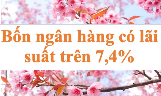 Bốn ngân hàng có lãi suất trên 7,4%. Ảnh minh họa: Hà Vy