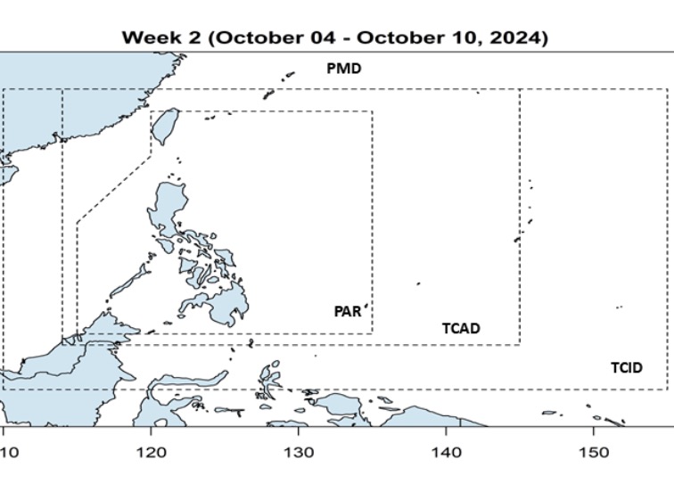 Dự báo bão, áp thấp gần Philippines trong 2 tuần từ 