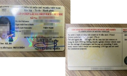 Giấy phép lái xe hạng B1 trước 2025 cấp cho người lái xe ôtô. Ảnh: Đền Phú