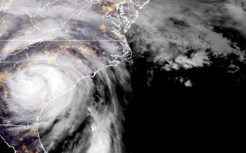 Hurricane Helene makes landfall in the US as a Category 4 storm. Photo: NOAA