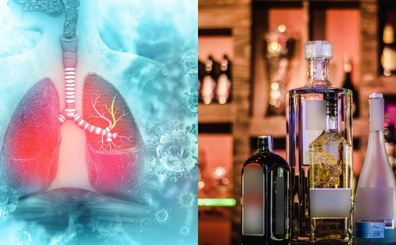 How does alcohol affect the lungs?