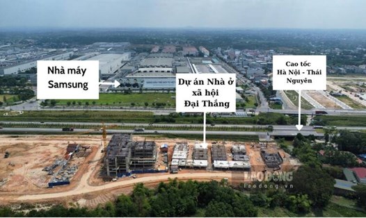 Dự án nhà ở xã hội tại TP Phổ Yên (Thái Nguyên). Ảnh: Lam Thanh