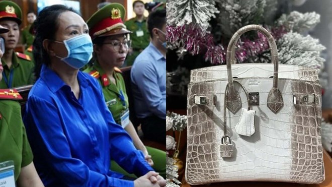Ms. Truong My Lan asked for back 2 albino Hermes bags. Photo: Anh Tu