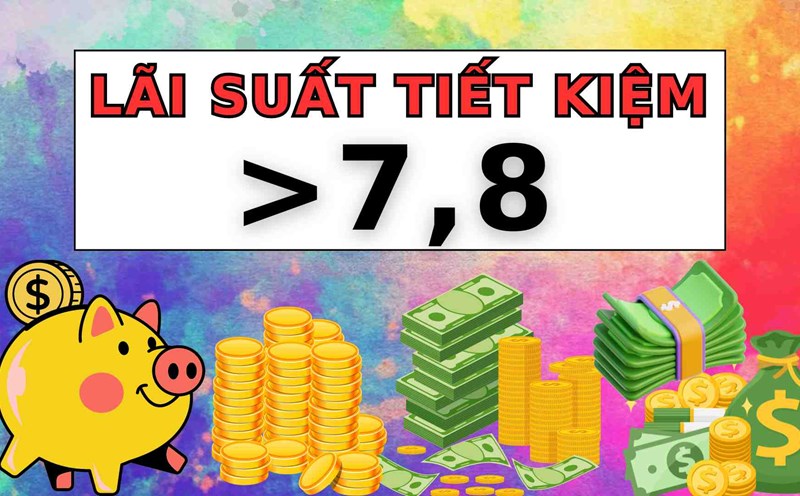 13-month savings interest rate fluctuates around 4.4 - 9.5%. Graphics: Thach Lam