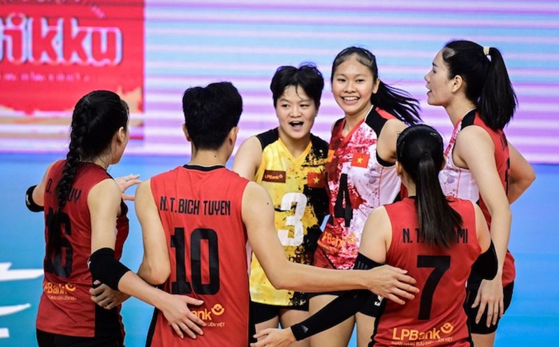 LPB Ninh Binh meets NEC Red Rockets in the final of the 2024 Asian Volleyball Championship. Photo: AVC