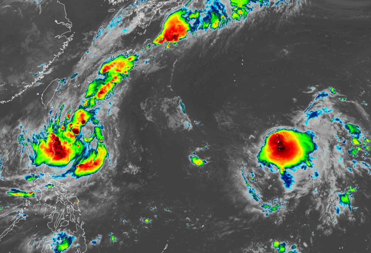 Hai cơn bão gần Philippines ngày 29.9.2024. Ảnh: PAGASA