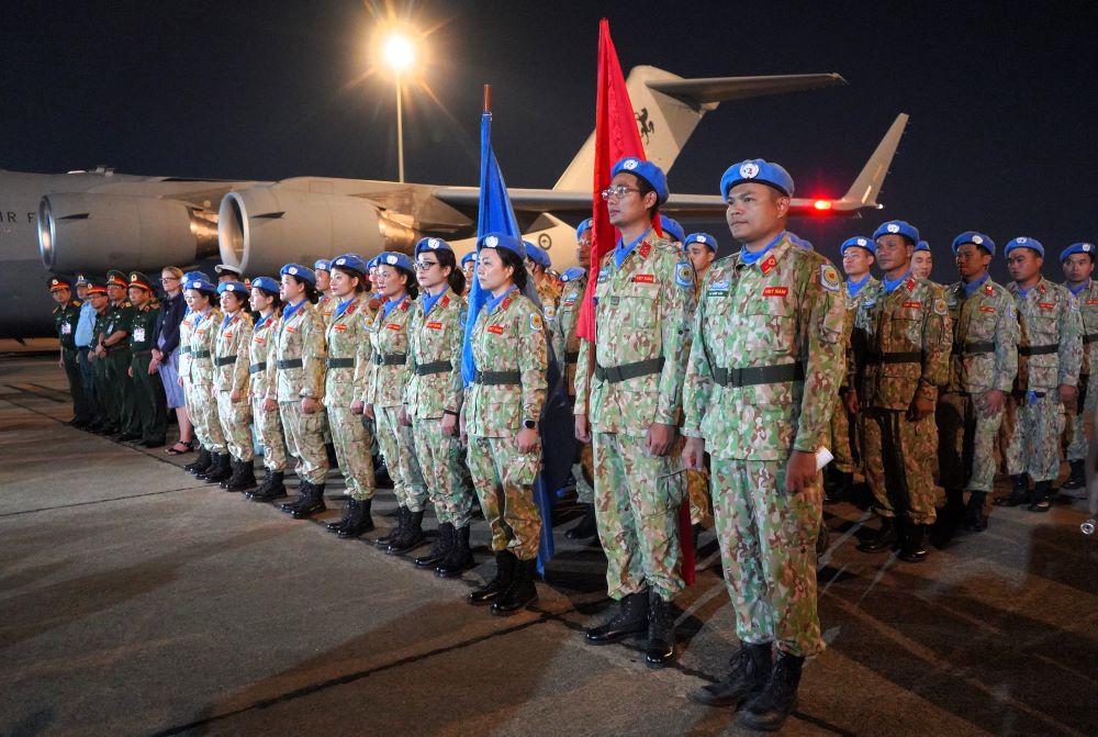 51 "blue beret" soldiers have just completed their mission and returned home. Photo: Anh Tu