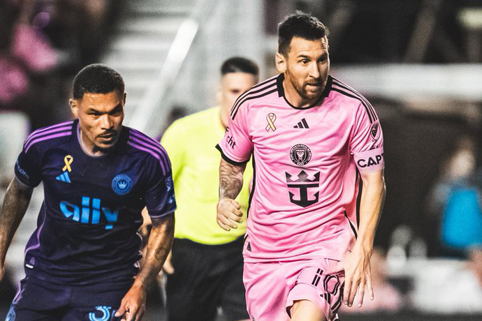 Messi ghi bàn giúp Inter Miami có trận hòa trước Charlotte. Ảnh: Inter Miami