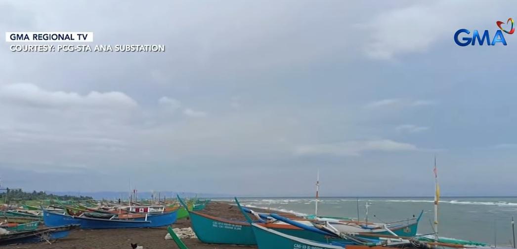 Boats anchored on the coast of Cagayan province, Philippines due to the impact of Typhoon Julian. Photo: PGC-Sta. Ana Substation
