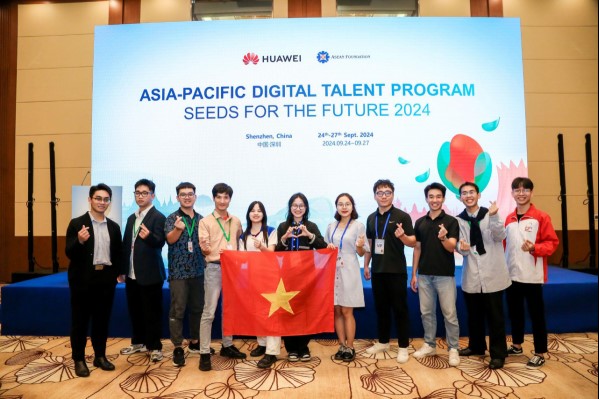 Vietnam team at the Tech4Good competition in Asia-Pacific region. Photo: Linh Khanh
