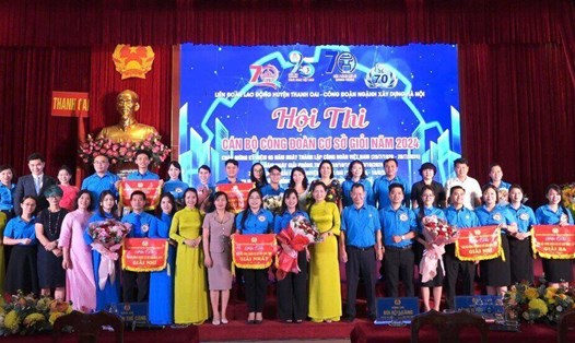 Hội thi cán bộ Công đoàn cơ sở giỏi năm 2024 nhằm nâng cao kỹ năng do Công đoàn ngành Xây dựng Hà Nội và LĐLĐ huyện Thanh Oai tổ chức. Ảnh: CĐCS