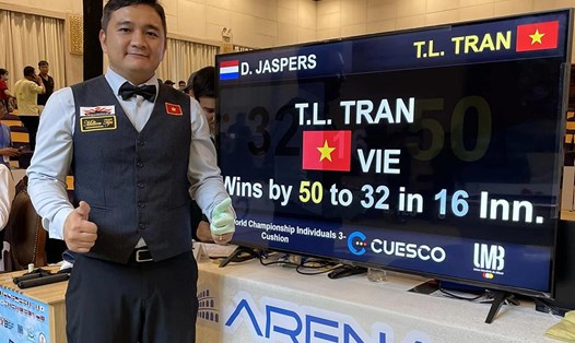 Trần Thanh Lực vào chung kết giải billiards carom 3 băng vô địch thế giới (World Championship) 2024. Ảnh: Minh Điền